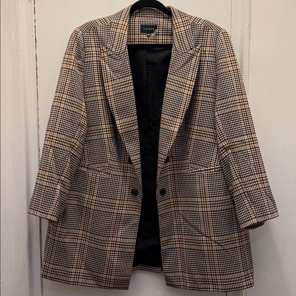 1. State Multicolor Plaid Blazer